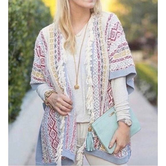 Cabi #5001 Multicolor Siesta Poncho Sweater - Picture 1 of 7